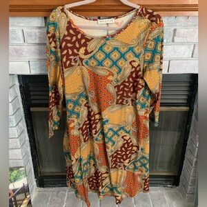 Colorful Paisley Patterned Dress